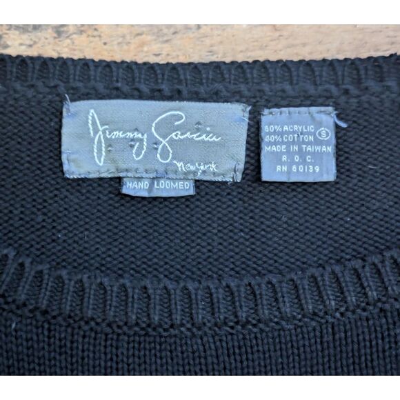 Vintage 80s 90s Jimmy Garcia New York Hand Loomed Art Sweater Small - Picture 4 of 7